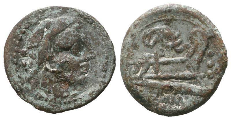 Moneta Anonima, Quadrans, 128 a.C., Æ (3,67 g; 19 mm; 2 h)
