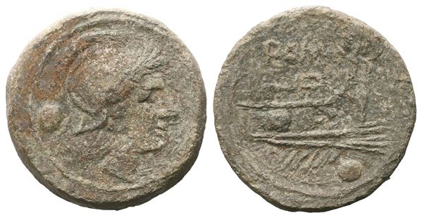 Anonymous, Uncia, c. 215-212 BC; Æ (8,13 g; 21,5 mm; 8 h)