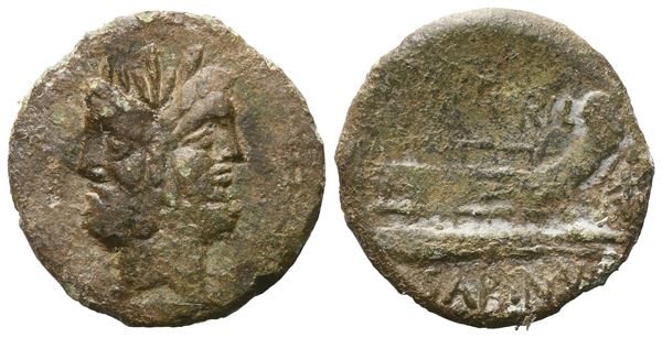 L. Titurius Sabinus, As, 89 BC; Æ (5,10 g; 24,7 mm; 8 h)