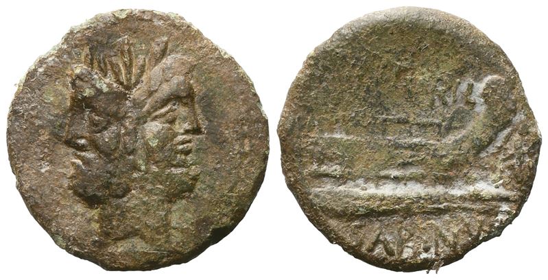 L. Titurius Sabinus, As, 89 Bc; Æ (5,10 G; 24,7 MM; 8 H)