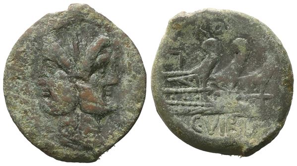 C. Vibius Pansa, As, 90 BC; Æ (11,70 g; 29,5 mm; 1 h)
