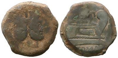 L. Sempronius Pitio, As, 148 Bc; Æ (21,28 G; 30,5 MM; 6 H)