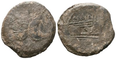 C. Maianius, As, 153 Bc; Æ (18,05 G; 33 MM; 1 H)