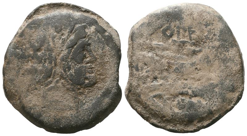 Q. Opimius, As, 169-158 Bc; Æ (25,81 G; 32,5 MM; 11 H)