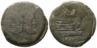 A. Caecilius, As, C. 169-158 Bc; Æ (25 G; 33,5 MM; 11 H)