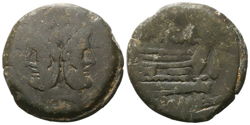 A. Caecilius, As, C. 169-158 Bc; Æ (25 G; 33,5 MM; 11 H)