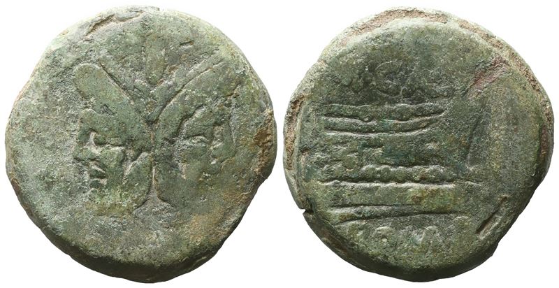 A. Caecilius, As, C. 169-158 Bc; Æ (37,63 G; 32,8 MM; 3 H)