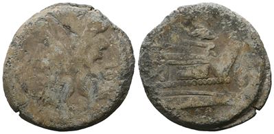 Anonymous, As, C. 179-170 Bc; Æ (19,54 G; 23,5 MM; 11 H)