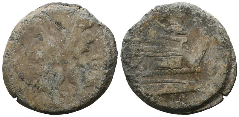 Anonymous, As, C. 179-170 Bc; Æ (19,54 G; 23,5 MM; 11 H)