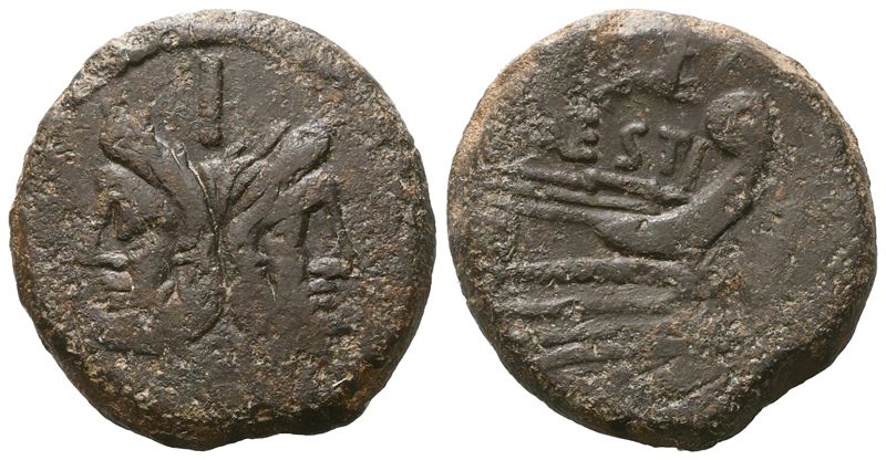 C. Antestius, As, 146 Bc; Æ (23,96 G; 30,4 MM; 1 H)