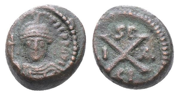 Maurice Tiberius (582-602). Æ 10 Nummi (13mm, 2.98g).