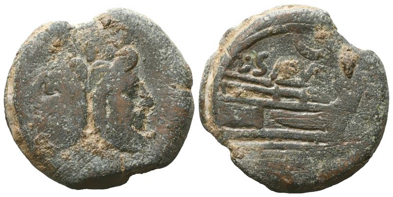 L. Saufeius, As, 152 Bc; Æ (21,97 G; 30,4 MM; 11 H)