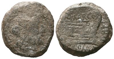 Q. Marcius Libo, Semis, 148 Bc; Æ (11,68 G; 25,2 MM; 3 H)