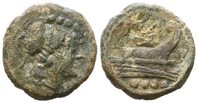 Anonymous, Triens, 211-210 Bc; Æ (8,75 G; 22,7 MM; 6 H)