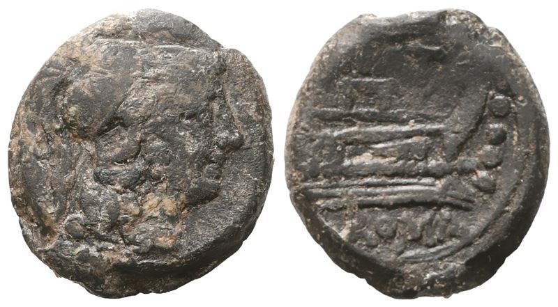 Pinarius Natta, Triens, 155 Bc; Æ (7,64 G; 21 MM; 11 H)