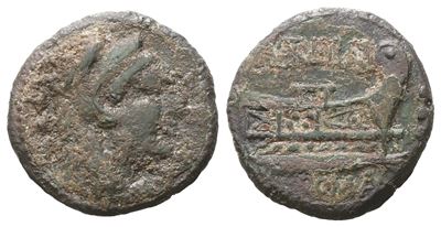 L. Trebanius, Quadrans, 135 Bc; Ӕ (3,64 G; 17,9 MM; 2 H)