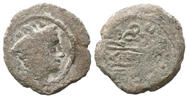 Anonymous, Sextans, c. 150-100 BC; Æ (3,58 g; 19,4 mm; 11 h)  - Auction RES PVBLICA - Bertolami Fine Art - Prague