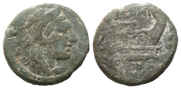 L. Trebanius, Quarans, 135 BC; Ӕ(4,29 g; 18 mm; 8 h)