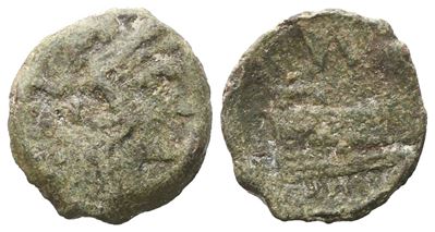Valerius, Quadrans, C. 169-158 Bc; Æ (3,42 G; 17,2 MM; 10 H)