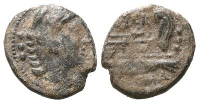 C. Scribonius, Quadrans, 154 Bc; Ӕ (3,15 G; 17 MM; 11 H)
