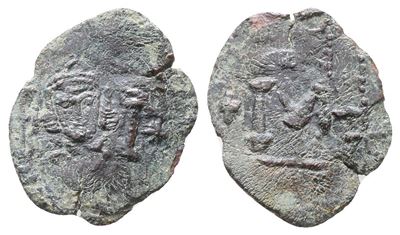 Justinian II (second Reign, 705-711). Æ 40 Nummi (20mm, 2.43g).