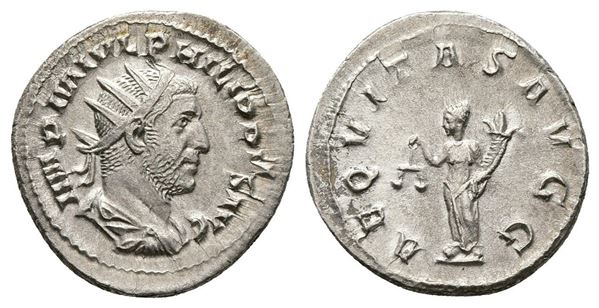 Philip I (244-249). AR Antoninianus (23mm, 3.84g).  - Auction Greek, Roman, Byzantine Coins - Bertolami Fine Art - Prague