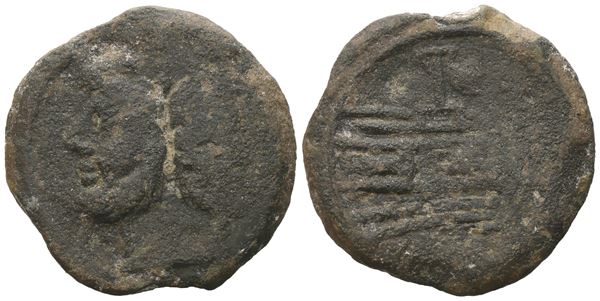 Anonymous, As, c. 155-149 BC; Æ (17,70 g; 29 mm; 6 h)