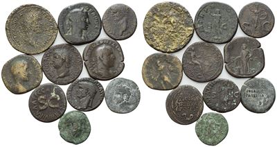 Lot Of 10 Æ Coins To Be Catalogued. Lot To Be Sold As Is, No Return.