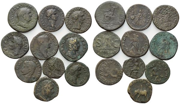 Lot of 10 Roman Imperial Æ coins to be catalogued. Lot to be sold as is, no return.
