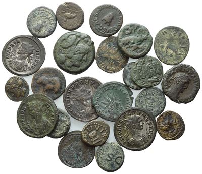 Lot Of 23 Greek And Roman Æ Coins To Be Catalogued. Lot To Be Sold As Is, No Return.