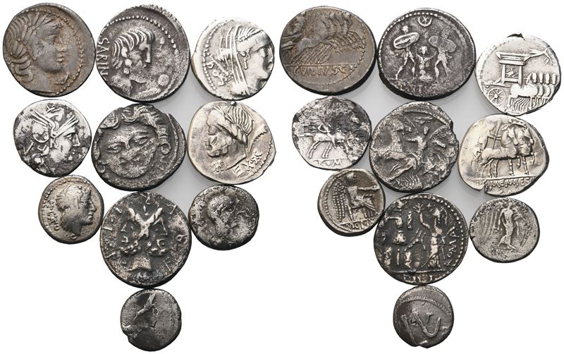 Lot Of 10 Roman Republican Ar Coins