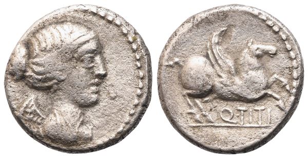 Q. Titius, Quinarius, 90 BC; AR (1,96 g; 12,5 mm; 9 h)
