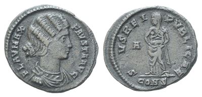 Fausta, Follis sotto Costantino I, Constantinopolis, 326