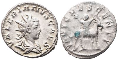 Valerianus II Cesare, Antoniniano in argento (AR) battuto sotto Gallieno, Colonia Agrippina, 257-...
