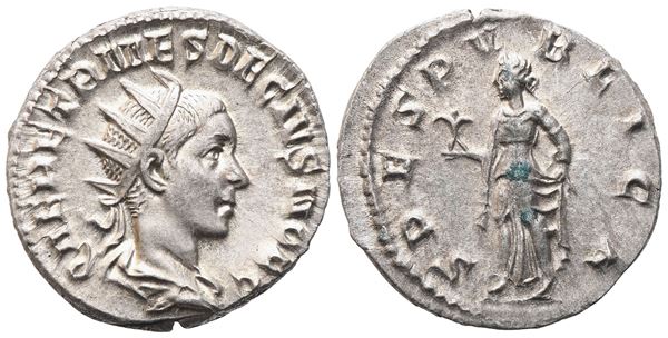 Herennius Etruscus as Caesar, Antoninianus struck under Trajan Decius, Rome, 250-251; AR (3,64 g; 20,8 mm; 6 h)