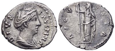 Diva Faustina i (died 141), Denarius, Rome, After 141; Ar (2,88 G; 18 MM; 5 H)