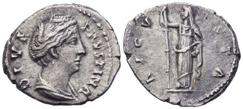 Diva Faustina i (died 141), Denarius, Rome, After 141; Ar (2,88 G; 18 MM; 5 H)