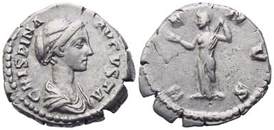 Crispina Augusta (177-182), Denarius, Rome, 180-182; Ar (3,57 G; 18 MM; 12 H)