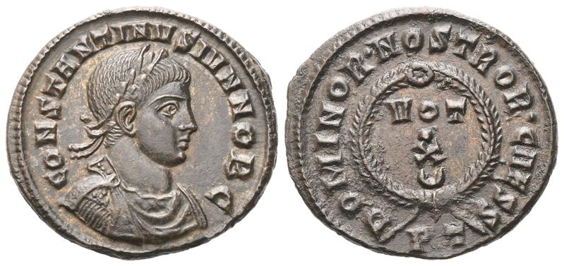 Costantine II As Caesar (316-337), Follis, Ticinum, 322-325; Æ (2,72 G; 18,6 MM; 12 H)