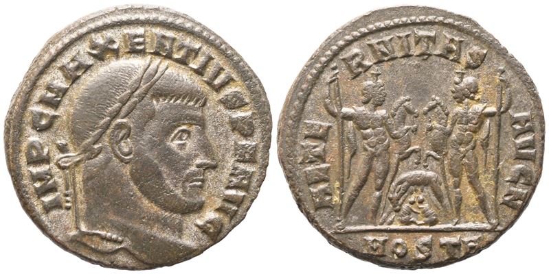 Maxentius (306-312), Follis, Ostia, 309; Æ (6,49 G; 24,8 MM; 12 H)