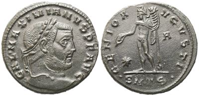 Galerius (305-311), Follis, Thessalonica, C. 308-310; Æ (6,93 G; 25,3 MM; 12 H)