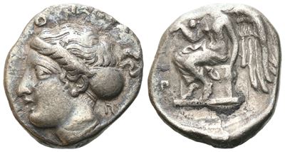 Bruttium, Terina, C. 420-400 Bc. Ar Stater (19 MM, 7.50 G).