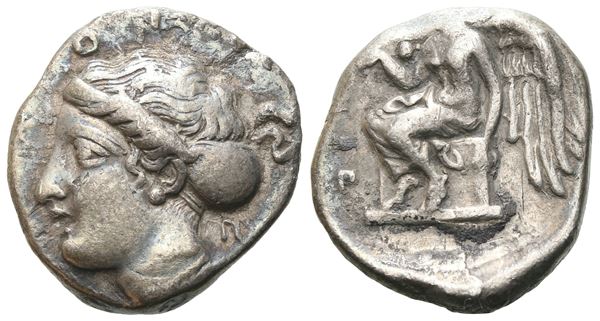 Bruttium, Terina, c. 420-400 BC. AR Stater (19 mm, 7.50 g).