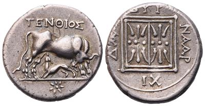 Greece, Illyria, Dyrrachion, Ar Drachm 250-200 Bc (3,37 G; 17 MM; 7 H)