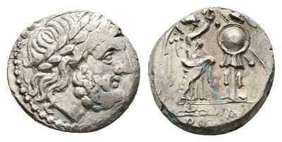 Anonymous, Sicily, 211-208 Bc. Ar Victoriatus (16mm, 3.01g).