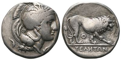 Northern Lucania, Velia, C. 340-334 Bc. Ar Didrachm (22 MM, 7.46 G).