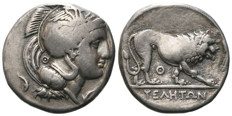 Northern Lucania, Velia, C. 340-334 Bc. Ar Didrachm (22 MM, 7.46 G).