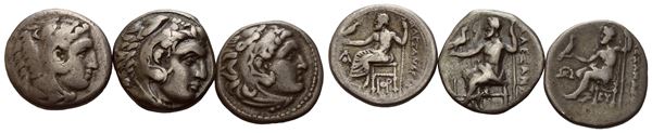 Lot of 3 AR Drachms to be catalogued. Lot to be sold as is, no returns.