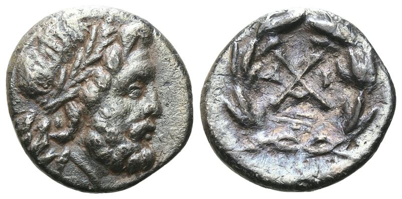 Achaia, Achaian League. Patrai, C. 175-168 Bc. Ar Hemidrachm (14 MM, 2.10 G).