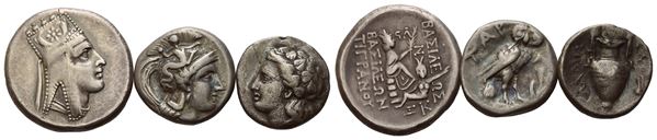 Lot of 3 Greek AR coins to be catalogued. Lot to be sold as is, no returns.